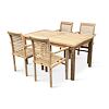 Drewniane meble ogrodowe – stół Garden I. + 4x krzesło Stucking, teak NOELA 3459175