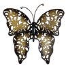 Motyl metalowy brązowo-beżowy mniejszy 26 x 24 cm Prodex A00569