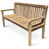 Kingsbury Ławka ogrodowa, 150 cm, teak, jasnobrązowa NOELA 3459355