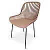 Gaby Krzesło designerskie, polipropylen/stal, różowe, zestaw 4 szt. NOELA 34570107