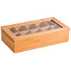 Organizer na herbaty, 10 przegródek, 36 x 20 x 9 cm, bambus KESPER 58901