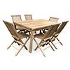 Drewniane meble ogrodowe – stół Garden I. + 6x krzesło Clasic, teak NOELA 3459172