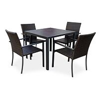 Zestaw ogrodowy jadalniany – stół Viking M + 4x krzesło Wicker Pat NOELA 34570499