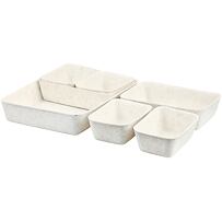 Zestaw organizerów do szuflady, filc syntetyczny, biały KESPER 17797