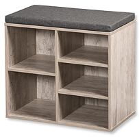 Stojak na buty z siedziskiem 51,5 x 48 x 29,5 cm, szaro-biały KESPER 15911