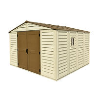 WoodBridge Plus Domek ogrodowy 10 m² + konstrukcja podłogowa, winylowy, beżowy DURAMAX 40224