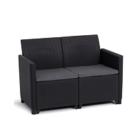 Claire 2 Seaters sofa - grafit ALLIBERT 252689