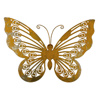 Rdzawy metalowy motyl wiszący 46 x 30 cm Prodex 522070
