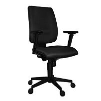 Krzesło biurowe 1380 FLUTE czarne z podłokietnikami ARO8 Antares