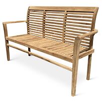 Stucking/New Ławka ogrodowa sztaplowana, 150 cm, teak, jasnobrązowa NOELA 3457455