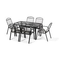 Ogrodowy zestaw metalowy – stół Lana steel + 6x krzesło Lana steel NOELA 345702316