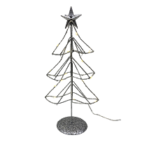 Drzewko z gwiazdą LED srebrne 30 cm Prodex X107050