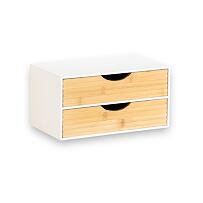 Organizer z 2 szufladami, biały/naturalny KESPER 58962