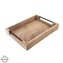 Mango Taca do serwowania 30,5 x 20,5 cm, drewno/metal ORION 153879