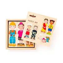 Puzzle Ludzie i zawody z całego świata, w drewnianym pudełku, 36 elementów WOODY 102190329