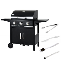 Zestaw Mayfield 3 grill gazowy + nóż + szczypce + szczotka + szczotka Tepro