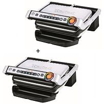 Optigrill+ elektryczny grill kontaktowy TEFAL GC712D34 - 2 szt