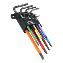 Zestaw kolorowych długich kluczy imbusowych TORX® - 9 szt. BAHCO C1997TORX/9P
