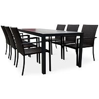 Zestaw ogrodowy jadalniany – stół Viking XL + 6x krzesło Wicker Pat NOELA 3457051185