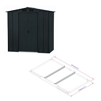 Riverton Top Domek ogrodowy 2,5 m² + profile podłogowe, antracyt DURAMAX 50013
