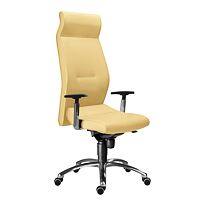 Krzesło biurowe 1800 SYN LEI beżowa skóra Antares