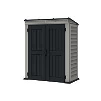 YardMate Pent Domek ogrodowy 1,6 m² + konstrukcja podłogowa, winylowy, szary/antracyt DURAMAX 05325