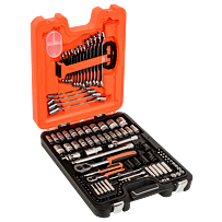 Zestaw kluczy nasadowych 1/4", 1/2" + klucze dwustronne, klucze L - 106 sztuk w walizce BAHCO S106