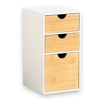 Organizer z 3 szufladami, biały/ naturalny KESPER 58964