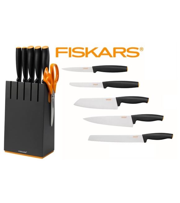 Zestaw 5 noży w czarnym bloku Functional Form Fiskars 1014190