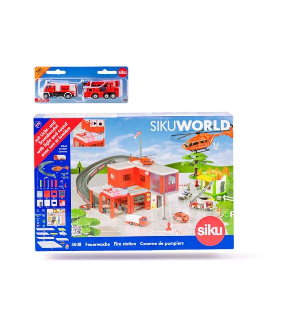 SIKU World - remiza strażacka z wozami strażackimi 55081661