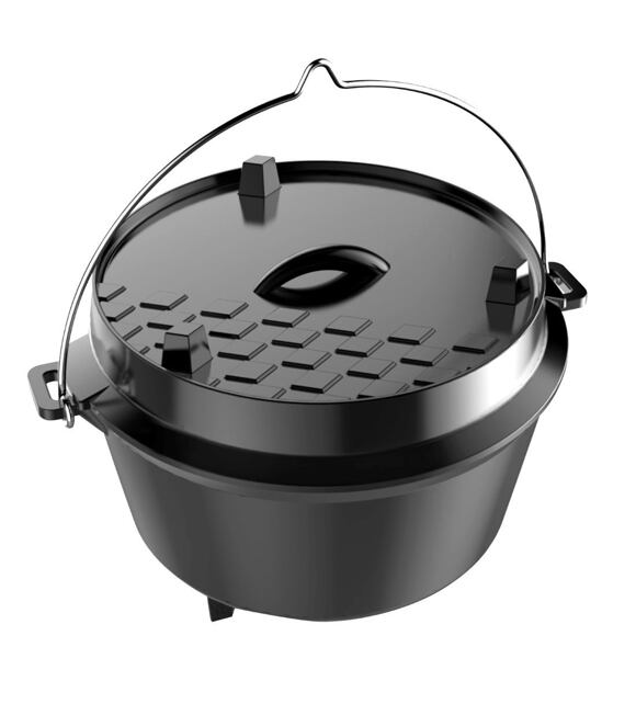 Dutch Oven L Żeliwny garnek z pokrywką, 12 l TEPRO 8233N