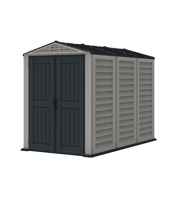 YardMate Plus Domek ogrodowy 4,1 m² + konstrukcja podłogowa, winylowy, szary/antracyt DURAMAX 35825