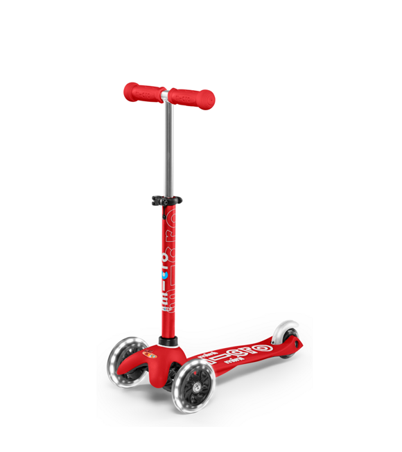 Mini deluxe hulajnoga LED czerwona Micro MMD052