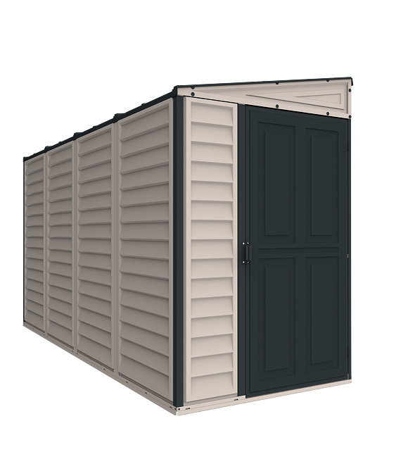 SideMate Plus Domek ogrodowy 187 x 123 x 319 cm, winylowy, szary/antracyt DURAMAX 36725