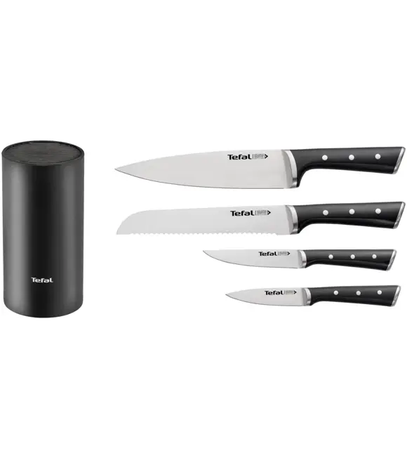 Ice Force Zestaw noży 4 szt. + blok TEFAL K2325S75