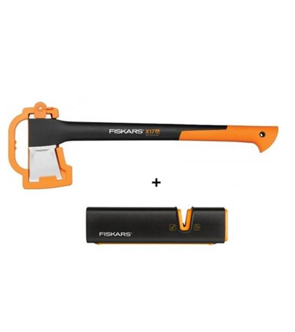 Siekiera rozłupująca X17 - średnia (M) + Ostrzałka Fiskars Xsharp