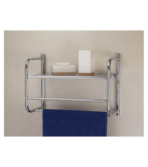 Półka łazienkowa z wieszakiem na ręczniki Bath & Home 87839