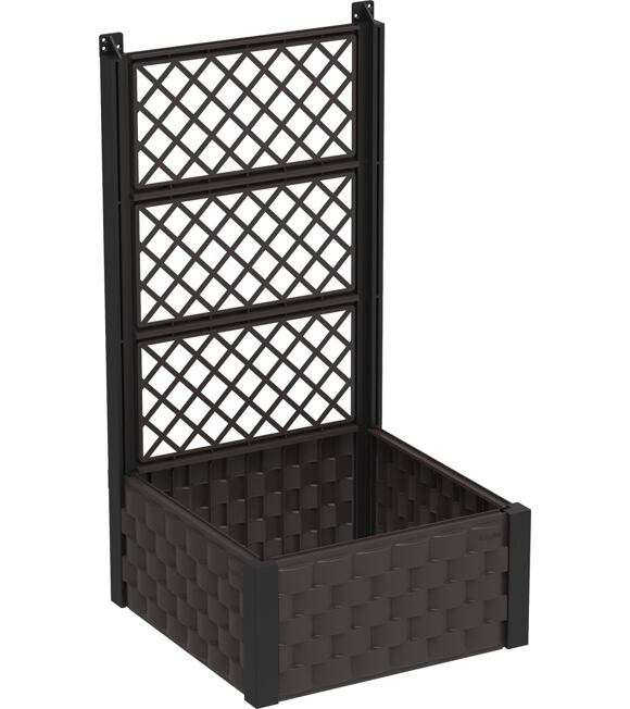Nadziemny kwietnik 55 x 55 cm z trelażem, brązowy, Duramax IDMFPGB006DW