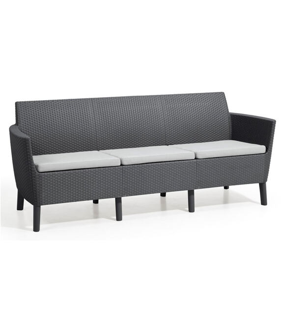 Salemo 3 seater Sofa, grafit KETER 244100