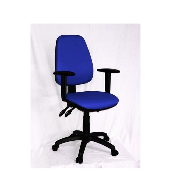 Krzesło biurowe ASYN z podłokietnikami - niebieskie Antares