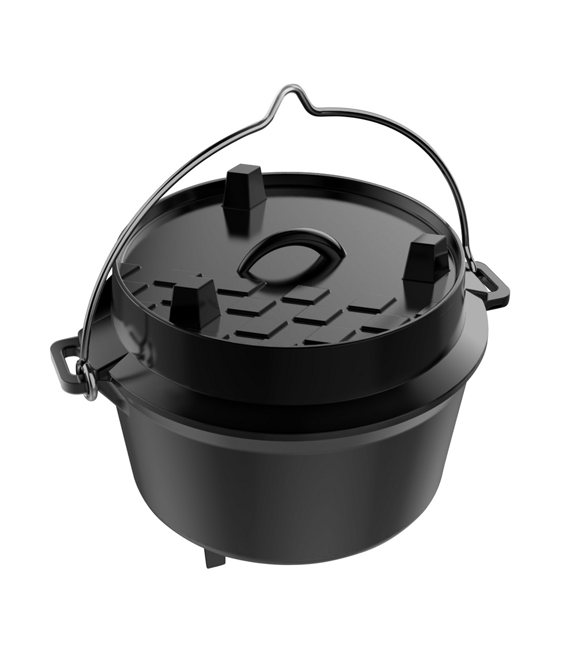 Dutch Oven M Żeliwny garnek z pokrywką, 8 l TEPRO 8232N