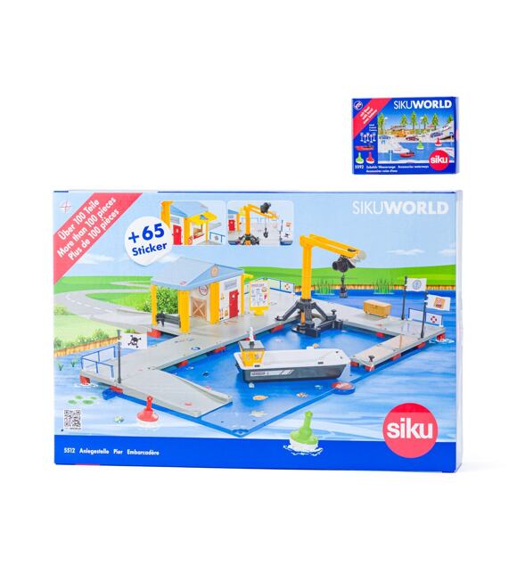 SIKU World - port załadunkowy z pomostem i łodzią 55125592