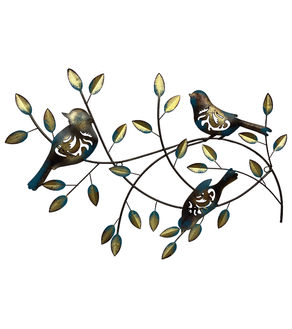 Dekoracja ptaki na gałęzi arkusz 66 x 49 cm Prodex3053