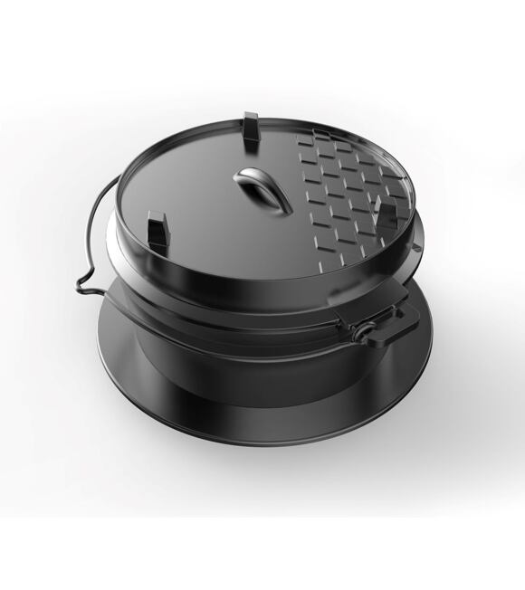 Dutch Oven żeliwny kociołek z wkładem i pokrywką, 6 l TEPRO 8230N