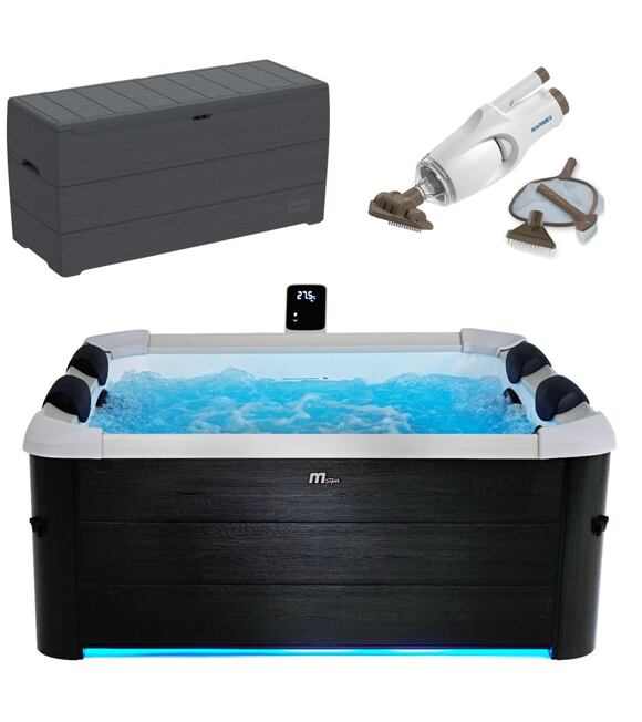 SET Oslo F-OS063W Wanna z hydromasażem 850 l MSPA + Durabox 270 l + ProSpa Vac Odkurzacz basenowy