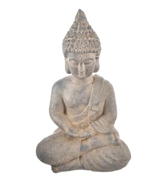 Budda 26 x 20 x 41 cm, ceramika, szary INDECOR X14112