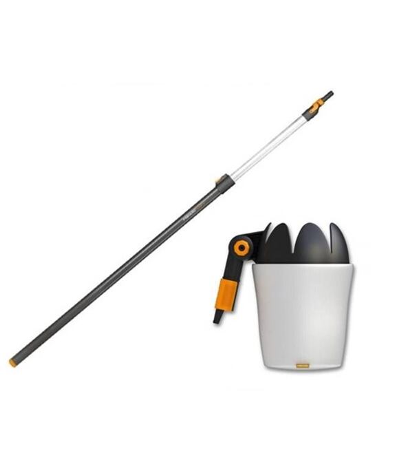 Teleskopowy trzonek Fiskars QuikFit™, średni + zbierak do owoców 136042+136950