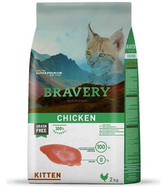 Cat KITTEN Karma dla kotów 600g - kurczak BRAVERY 2101012