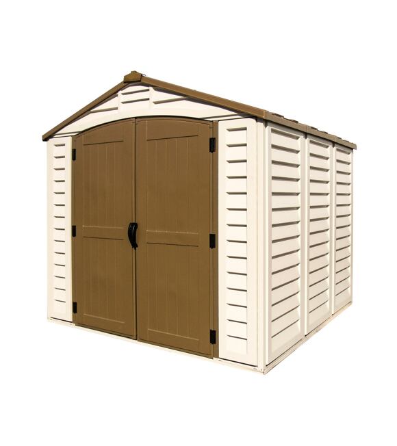 DuraPlus Domek ogrodowy 5,7 m² + konstrukcja podłogowa, winylowy, beżowy DURAMAX 30114
