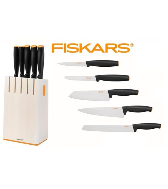 Zestaw 5 noży w białym bloku Functional Form Fiskars 1014209